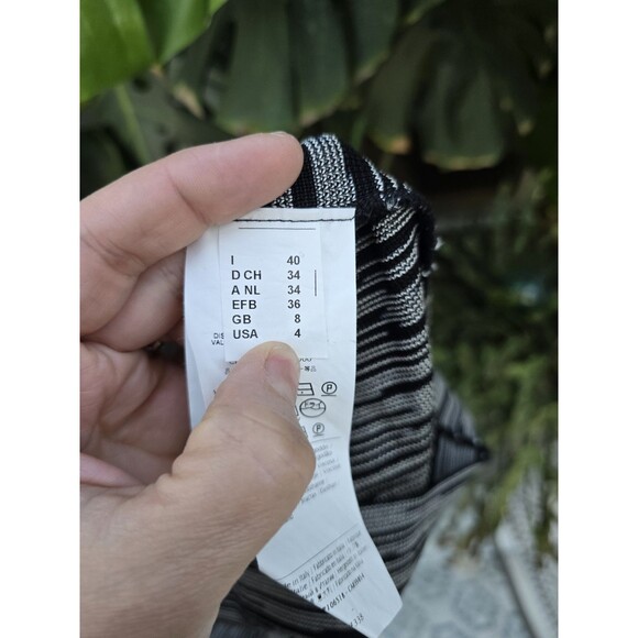 M Missoni Black and White Sleeveless Dress Bodycon Size 4 - Picture 8 of 9